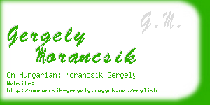 gergely morancsik business card